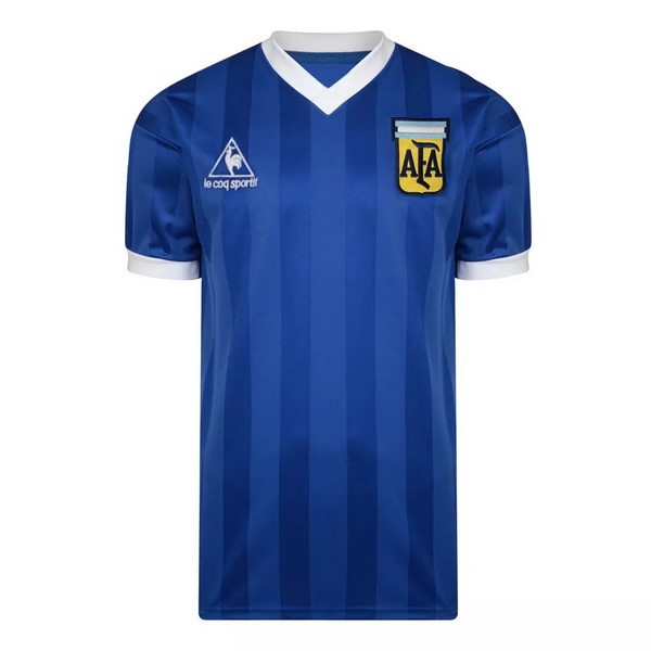 Camiseta Argentina Segunda Equipación Retro 1986 Azul